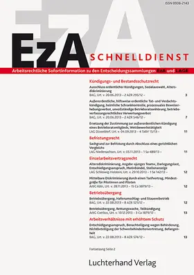  EzA-Schnelldienst | Zeitschrift |  Sack Fachmedien