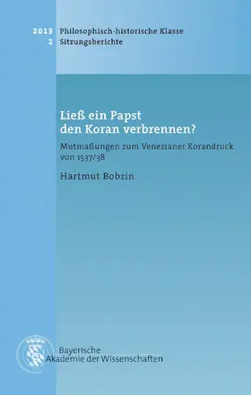 Bobzin |  Ließ ein Papst den Koran verbrennen? | Buch |  Sack Fachmedien